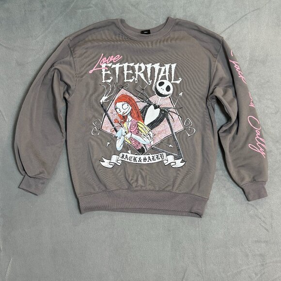 Disney Nightmare Before Christmas Graphic Pullover Goth Oversized NWOT - Picture 1 of 7